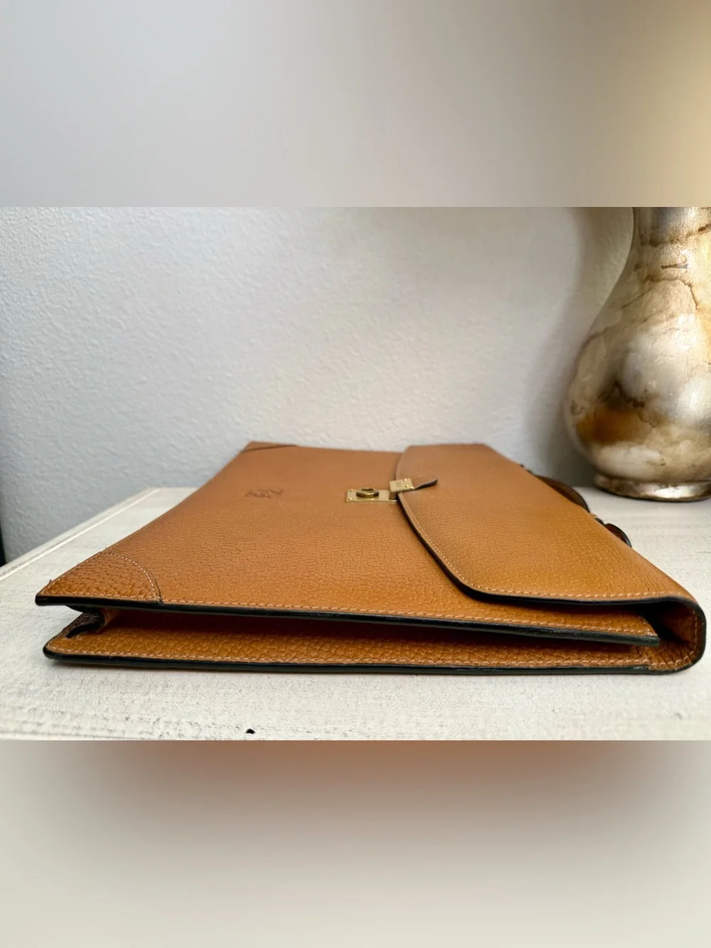 LOEWE Anagram Leather Briefcase w/ Keys